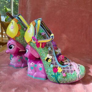 NWOB Fantastic Fawn Glittery Character Heels Irregular Choice size 41 / 10